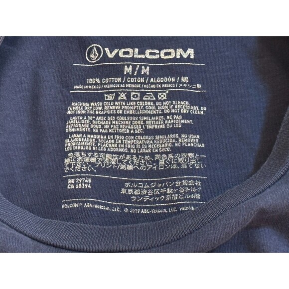 VOLCOM Short Sleeve Crew Neck T-Shirt Blue Medium - Picture 4 of 5